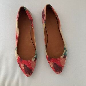 Madewell tea rose pointed toe ballet flats